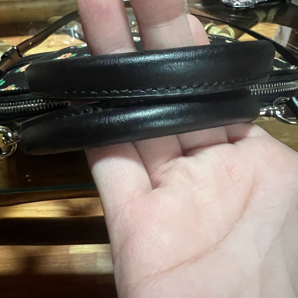 Beautiful COACH Black Floral Handbag Mini Tote Bag See Description NWOT - Picture 9 of 13